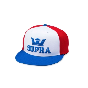 Příslušenství Klobouky Supra ABOVE II SNAP BACK Červené/Bílé/Blankyt | CZ-39592